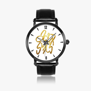 Ouvrir l&#39;image dans le diaporama, Acid Secs 46mm Unisex Analogue Leather Watch
Acid Secs Productions Inc.
Acid Secs 46mm Unisex Analogue Leather Watch &#39;Your every second counts!&#39; says a classic analogue leather watch. Without the need for a battery, it is powered by a high-quality automatic mechanical movement. It is perfect for business and all events because of its precise and accurate timing, as well as its exquisite style and looks. This well-crafted genuine leather watch is the perfect gift for anyone, including yourself! Key Features
